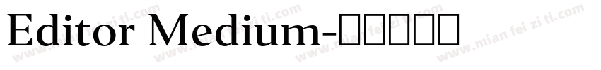 Editor Medium字体转换